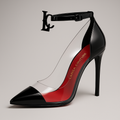 Larisa Couture-Black Crystal Strap Heels